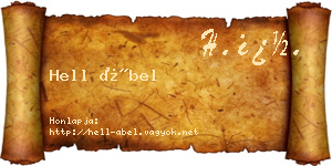 Hell Ábel névjegykártya