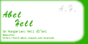 abel hell business card